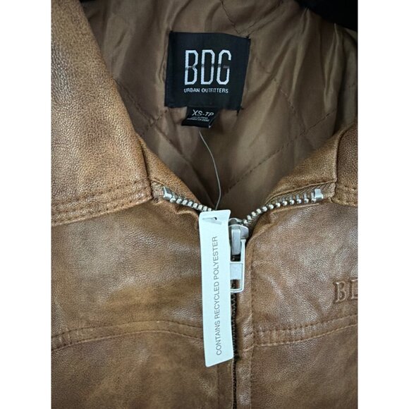 NWT BDG Sean Faux Leather Harrington Jacket XS - Picture 2 of 4